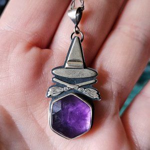 Zoe Zero Amethyst Witch Pendant